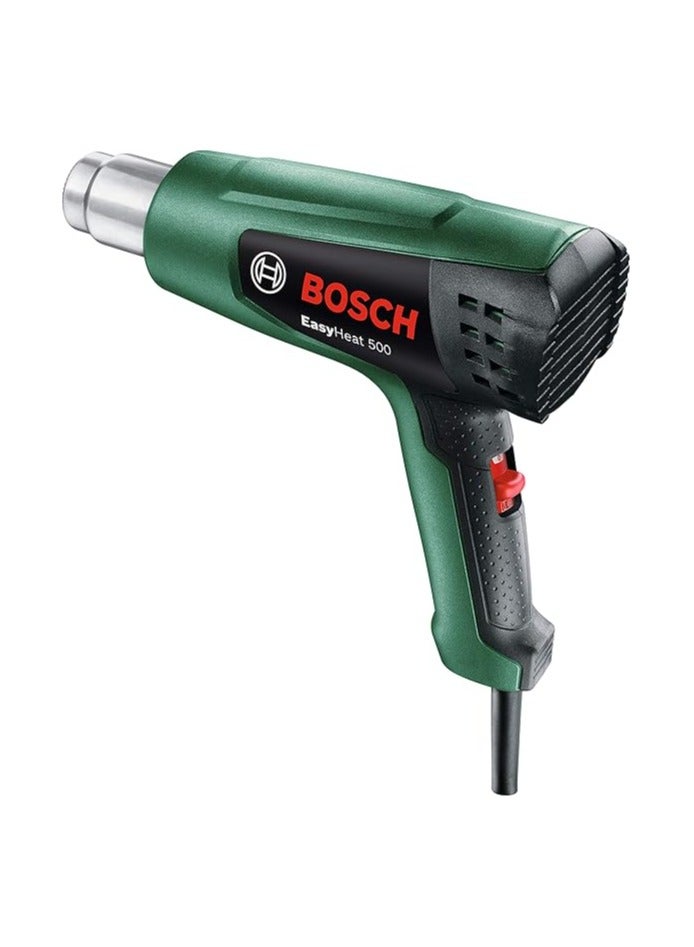 Bosch Heatgun EasyHeat 500, corded 2 temperature settings for removing paint, thawing water pipes, starting a grilling fire | Model: 06032A6070 Green/Black
