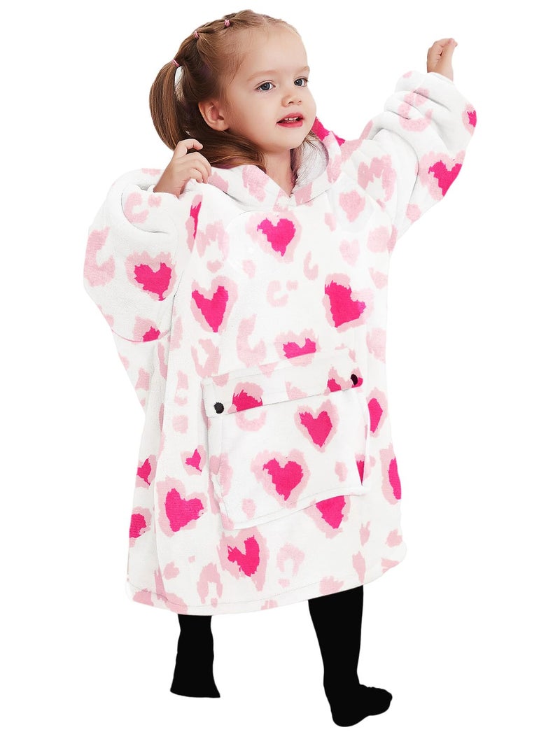 KFUBUO KFUBUO Wearable Blanket Hoodie for Kids Toddlers Sherpa Blanket Sweatshirt With Pocket Cute Hoodies 26 Year Old Girl Boy Gifts for Kids