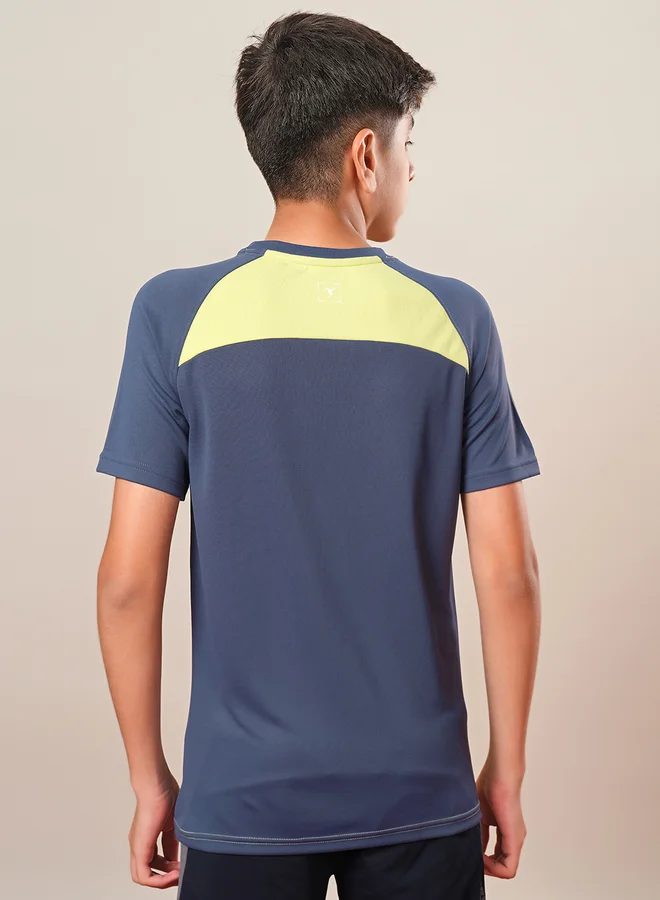 Technosport Boys Color Block Raglan Sleeves T-Shirt
