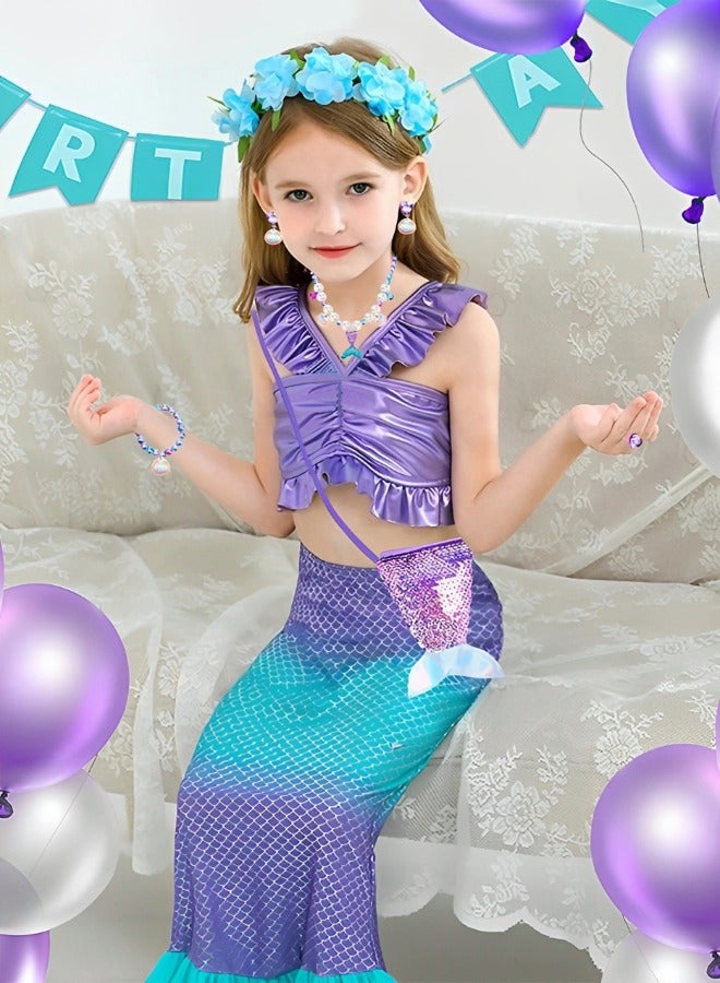 GROIC Dress Up Jewelry Set for Girls Pearl Necklace Bracelet Ring Set,Theme Party Pendant Necklace for Girls Costume Accessories,Pretend Play Party Decorations,Cosplay Accessories - Image 4