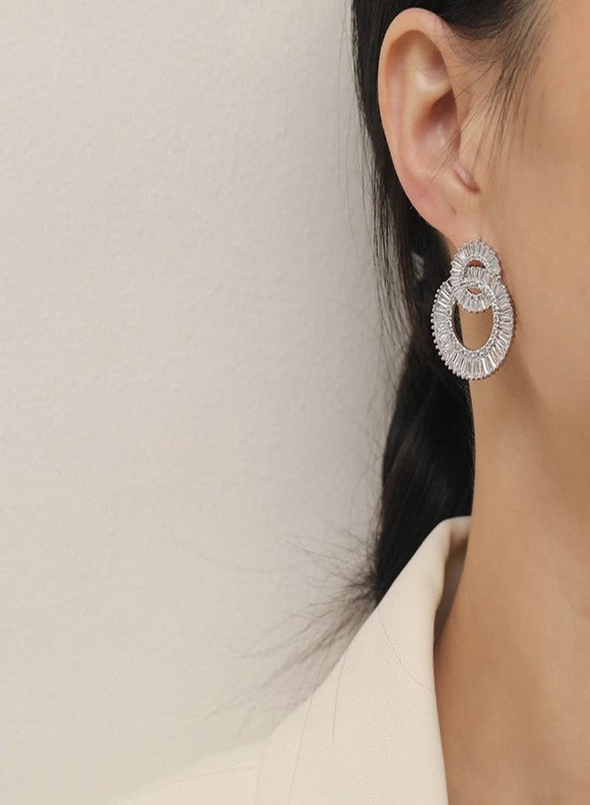 Woerda Celebrity Design Women Elegant Statement Rhinestone Jewelry Dangle Drop Earrings Studs - Image 5