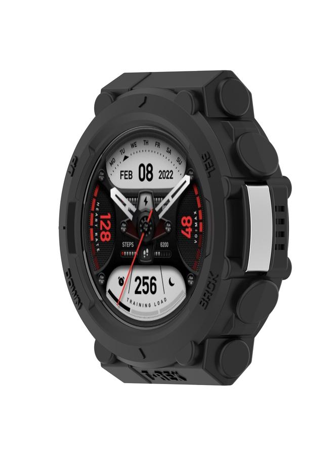 erorex For Amazfit T-Tex 2 Shockproof Tpu Protective Watch Case(Black) - Image 1