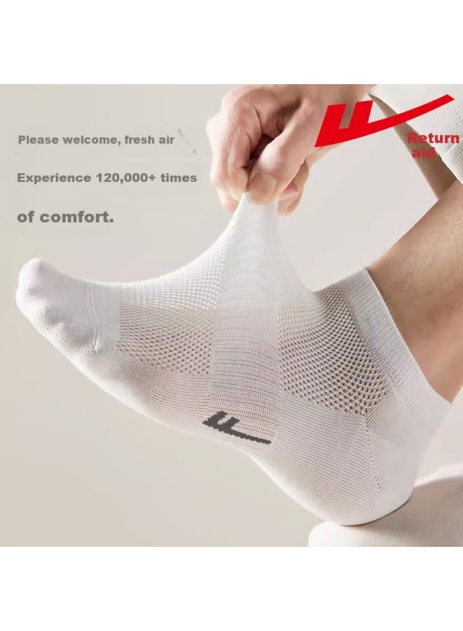 Pull Back Huili Socks, Summer Men's Breathable Mesh Socks, Odor-resistant Socks For Men, Sweat-absorbing Antibacterial Wear-resistant Boat Socks For Men, Thin Summer Style - Image 4