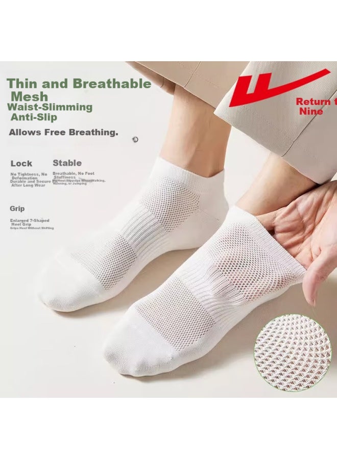 Pull Back Huili Socks, Summer Men's Breathable Mesh Socks, Odor-resistant Socks For Men, Sweat-absorbing Antibacterial Wear-resistant Boat Socks For Men, Thin Summer Style - Image 3
