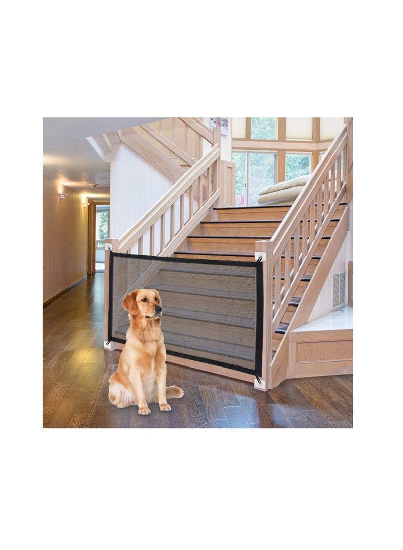 SYOSI Retractable Baby Gate Magic Pet Gate for The House Providing a Safe Enclosure to Play and Rest, 110cm*72cm - Image 1