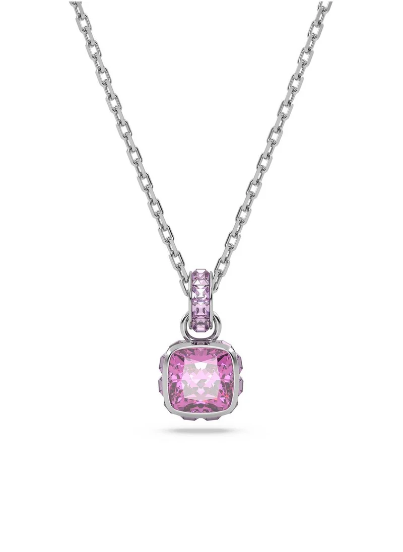 SWAROVSKI February Birthstone Pendant Rhodium Plated Necklace