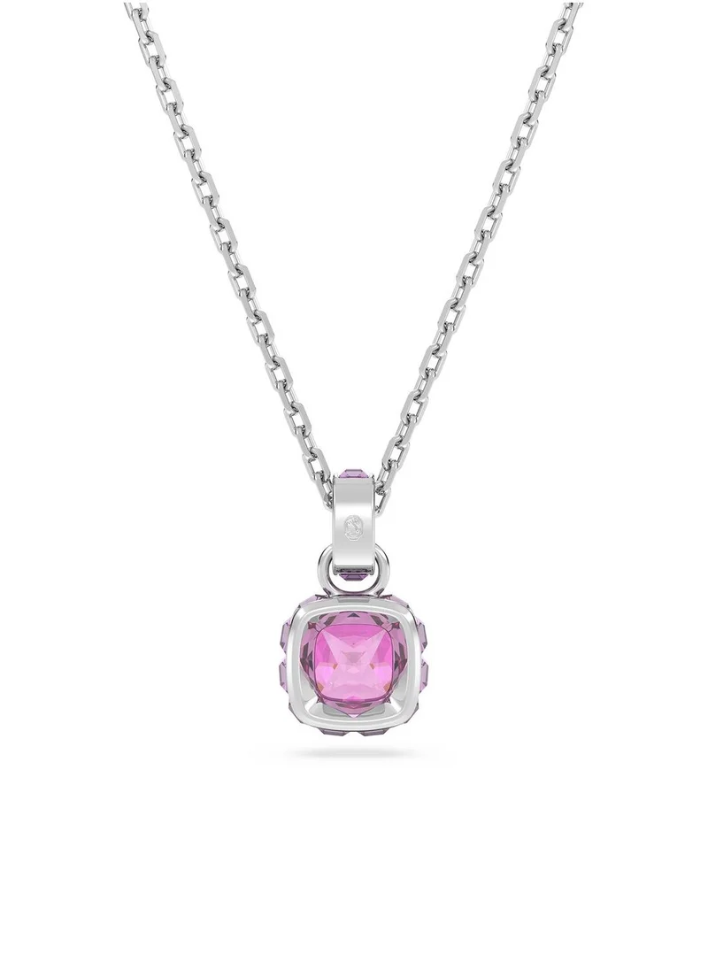 SWAROVSKI February Birthstone Pendant Rhodium Plated Necklace