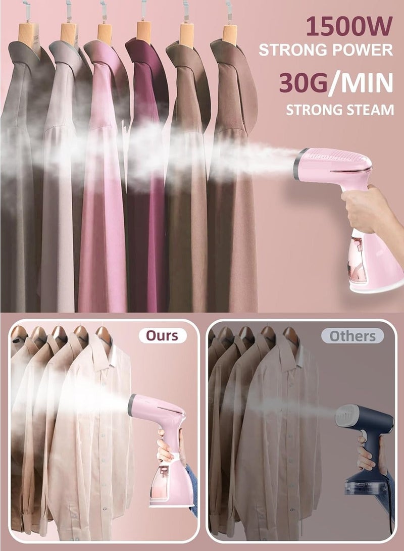PRIMO PLUS Handheld Steam Iron – 0.28L, 1500W, Pink, Ideal for Clothes, Curtains, and Delicate Fabrics with Portable Lightweight Design for Home and Travel Use - Image 5