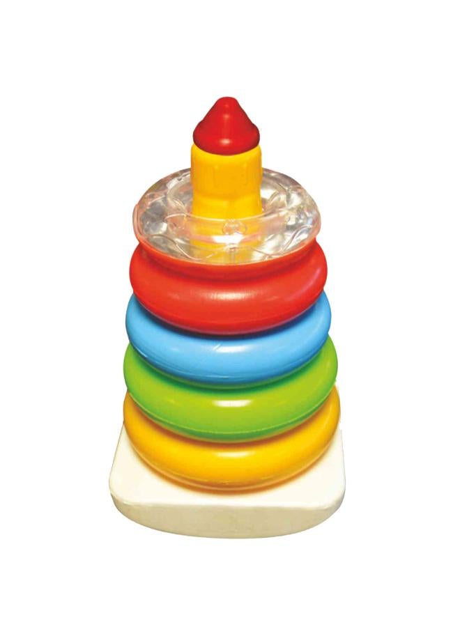 King Kids King Kids Ring Stacker Toy, 5 Colorful Rings, Educational Activity Game, Ages 3+, 13x21x13 cm  - Image 1