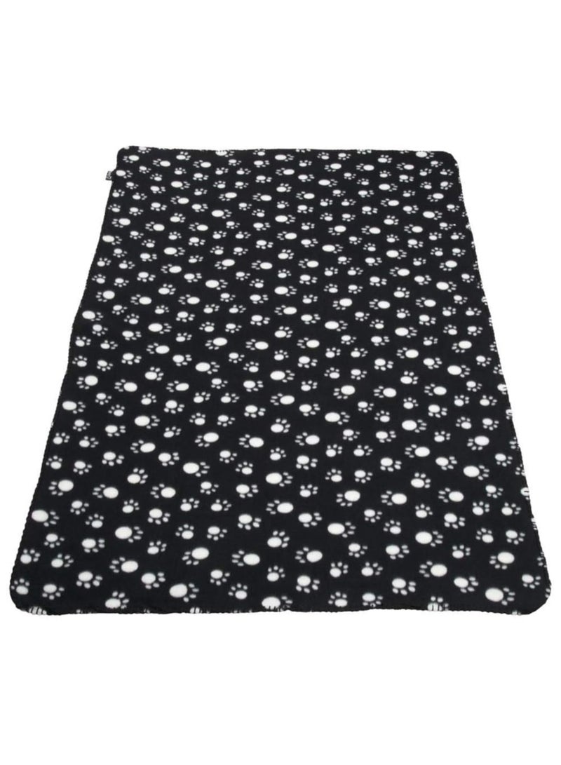 Elite Pet Blankets Soft Dog Cat Fleece Blankets Extra Large Plush Throws Dog Cat New Pet Touch Soft Fleece Large Pet Blankets Kittens Paws Black - Image 3