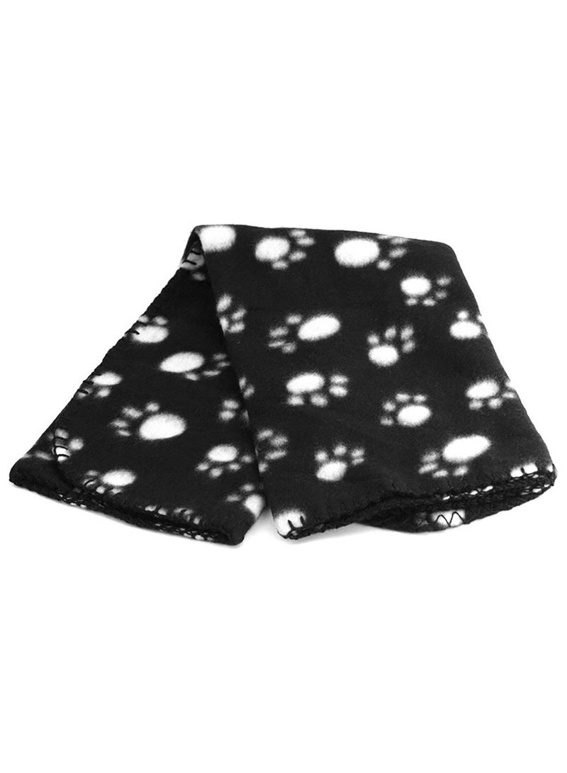 Elite Pet Blankets Soft Dog Cat Fleece Blankets Extra Large Plush Throws Dog Cat New Pet Touch Soft Fleece Large Pet Blankets Kittens Paws Black - Image 4