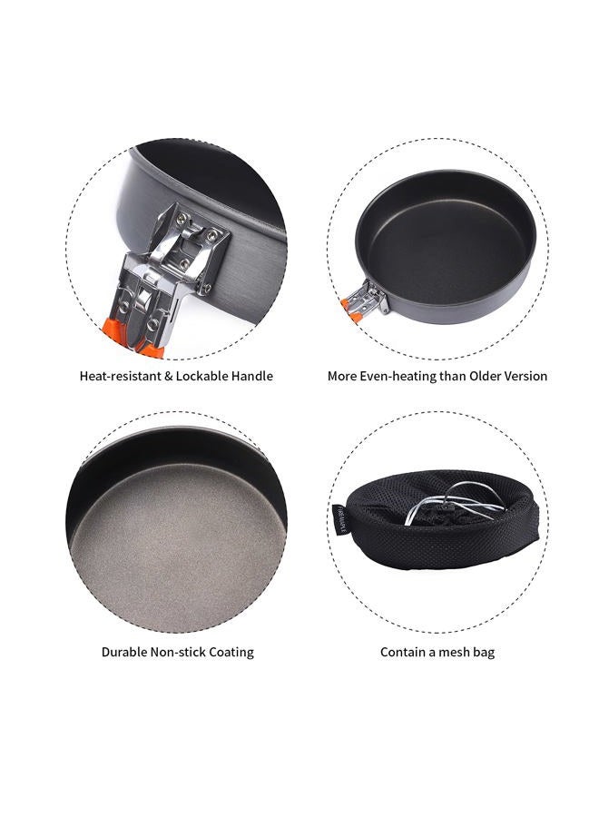 Fire-Maple Nonstick Camping Frying Pan | Durable Lightweight Camp Cookware for Cooking Egg Steak | Omelette Pan Griddle Tableware with Folding Handle | Portable Backpacking Skillet 0.9 Litre - Image 4