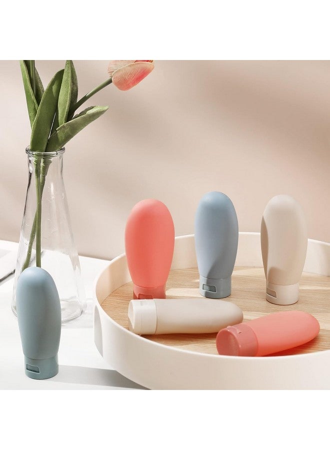 Ruby Face Rubyface Pack of 3 Refillable Travel Bottles for Toiletries Silicone Container for Cream, Shampoo Hand Wash, Lotion Storage Bottle Travel Accessories Leak Proof 60 ML - Image 2