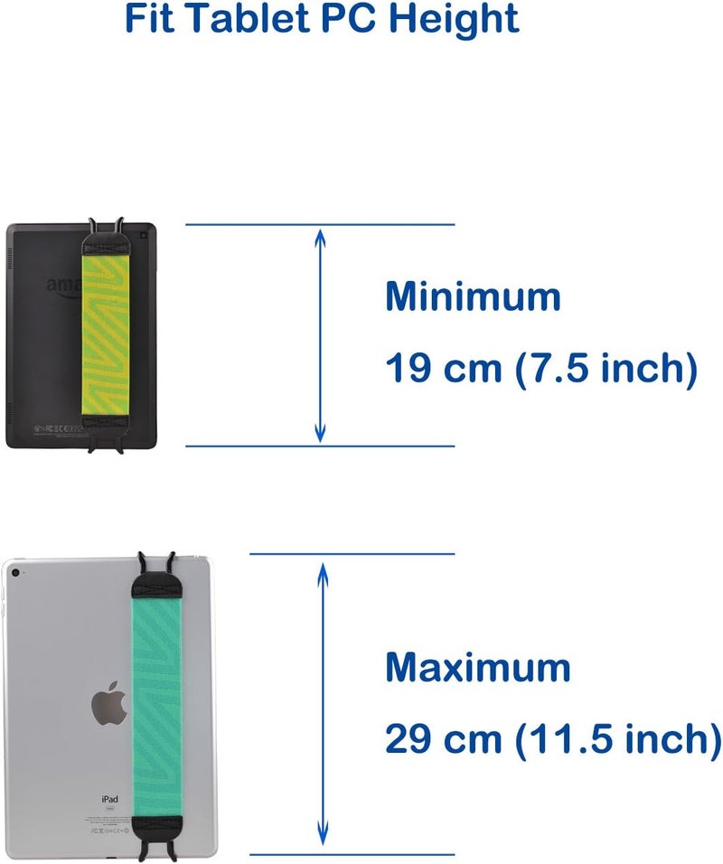 TFY Security HandStrap for Tablets Compatible with iPad Mini 6  Air 5  Air 4 iPad Pro 97 Inch 11 Inch  Samsung Galaxy Tab  Note  Google Nexus and More  BlackGray ONE Piece - Image 3