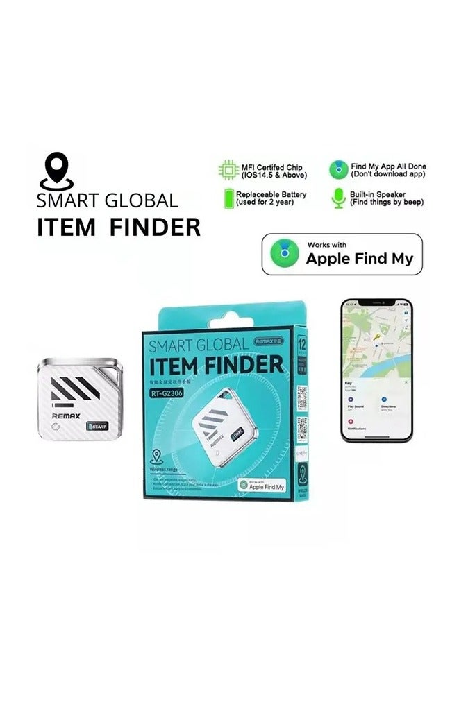 REMAX RT-G2306 Object Locator – Compatible with Apple Find My, Waterproof Tracker, Anti-Loss Bluetooth Finder for Keys, Bags, Wallet – White - Image 3