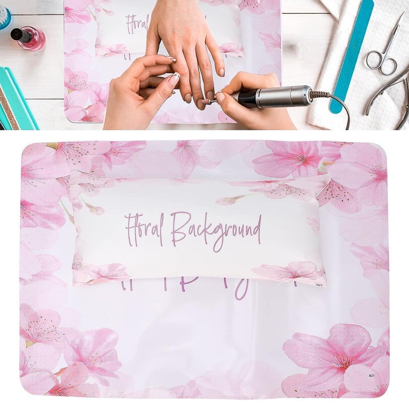 Ruby Face RUBYFACE Nail Art Hand Pillow Mat Set,Hand Cushion Pillow Rest PU Nail Hand Pillow Pad, Manicure Hand Rests Table Mat Nail Art Cushion Arm Rest Holder Pad Cushion for Salon Use - Image 2