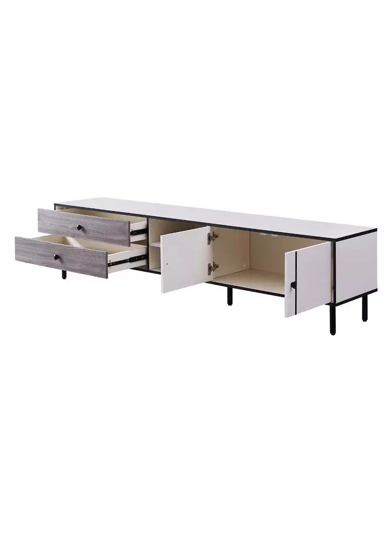 Homez TV table 2M up to 75", D 200 W 40 H 47 Grey Beige - Image 2