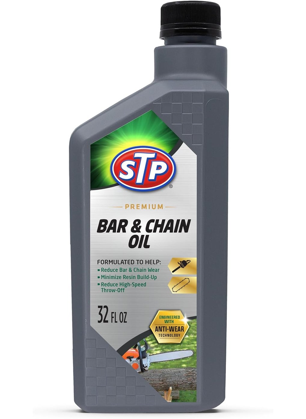 STP STP Premium Bar and Chain Oil Tools and Chainsaw Oil Treatment Reduces Bar and Chain Wear 32 Oz  - Image 1