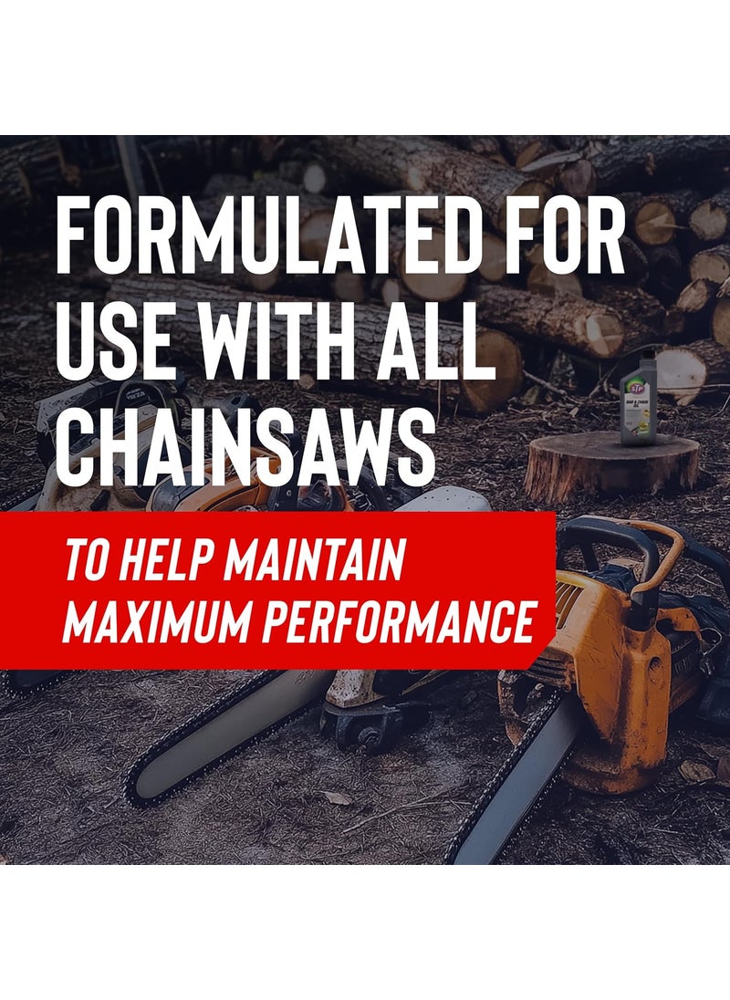 STP STP Premium Bar and Chain Oil Tools and Chainsaw Oil Treatment Reduces Bar and Chain Wear 32 Oz  - Image 5