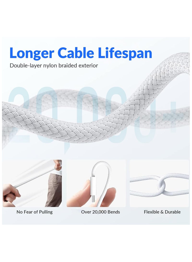 3 Pack for IPhone 16 15 Series Charger Cable, 60W USB C to USB C Fast Charging Cable Compatible with IPhone 16/15 Plus/15 Pro/16 Pro Max, iPad Pro/Air, Nylon-Braided Type C Charging Cords -1M - Image 3