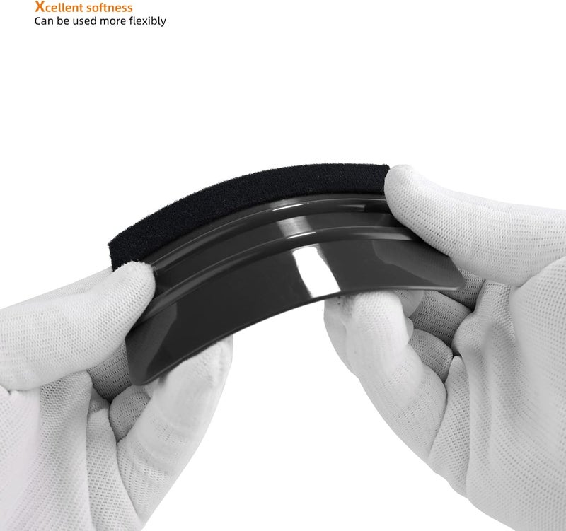 Ehdis 10pcs Vinyl Squeegee 4 Inch Car Vinyl Scraper Decal Applicator Window Tint Wallpaper Smoothing Tool with Black Fabric Felt Edge(Pure Black) - Image 4