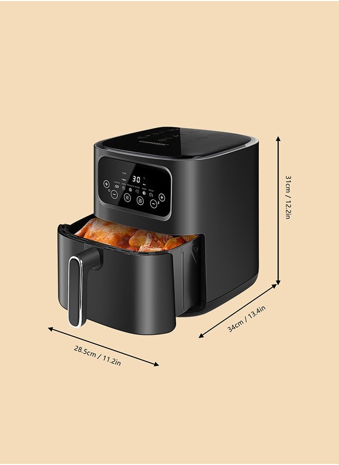 KENWORTH - Air Fryers 10L Large Size , 6 Presets, One-touch Panel, 360° Turbo Airflow Tech, Nonstick Air Fryer Basket,dishwasher-safe, Elegant Black Design - Image 1
