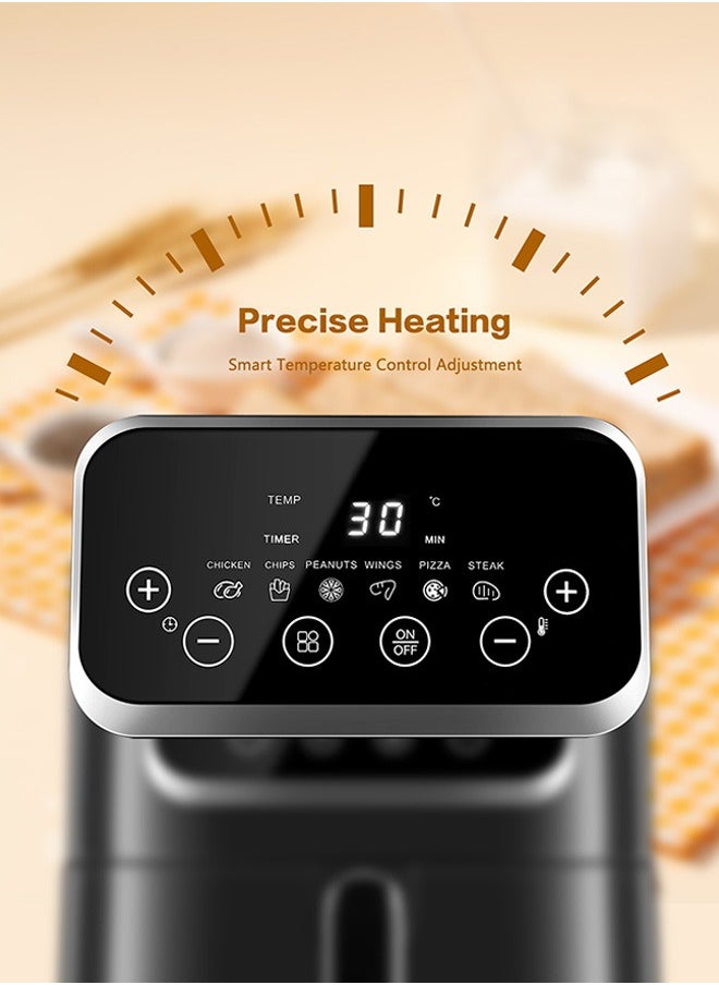 KENWORTH - Air Fryers 10L Large Size , 6 Presets, One-touch Panel, 360° Turbo Airflow Tech, Nonstick Air Fryer Basket,dishwasher-safe, Elegant Black Design - Image 1