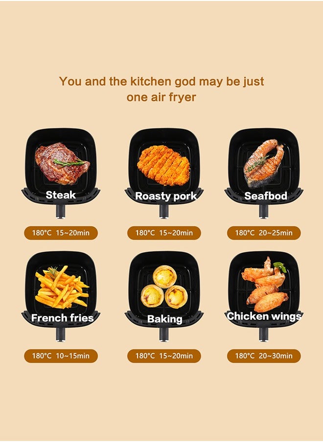 KENWORTH - Air Fryers 10L Large Size , 6 Presets, One-touch Panel, 360° Turbo Airflow Tech, Nonstick Air Fryer Basket,dishwasher-safe, Elegant Black Design - Image 1