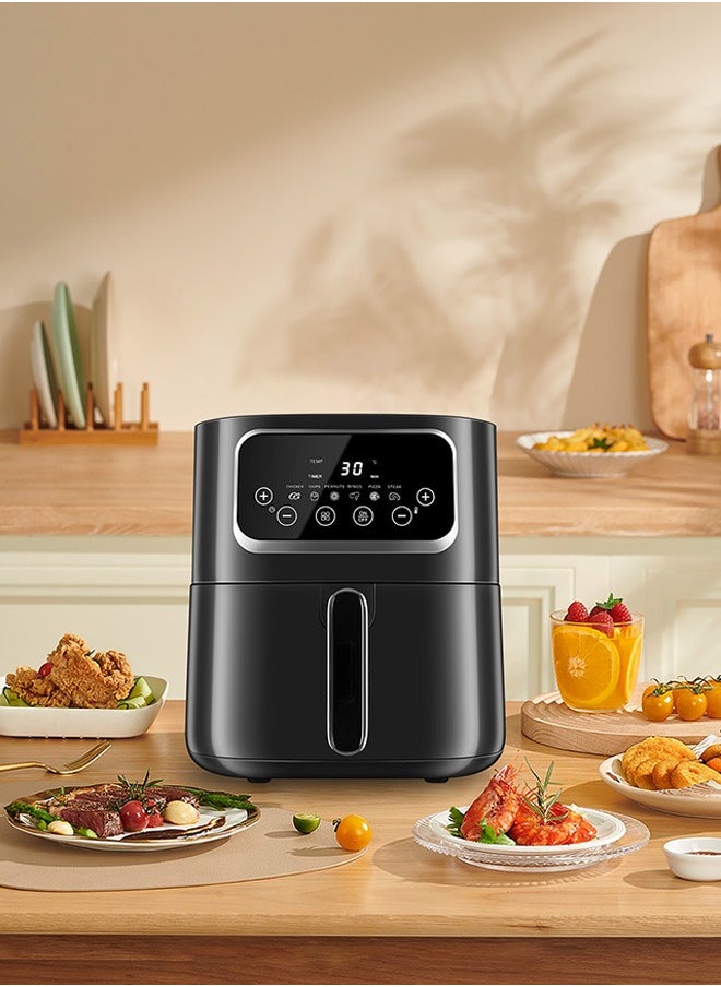 KENWORTH - Air Fryers 10L Large Size , 6 Presets, One-touch Panel, 360° Turbo Airflow Tech, Nonstick Air Fryer Basket,dishwasher-safe, Elegant Black Design - Image 1