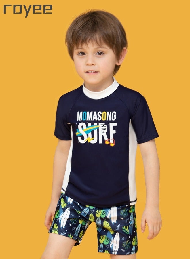Royee Children's Mermaid Swimsuit， Long sleeved One Piece Sun Proof kids Swimwear With Swim Cap For Height 70-120cm Girls - Image 2