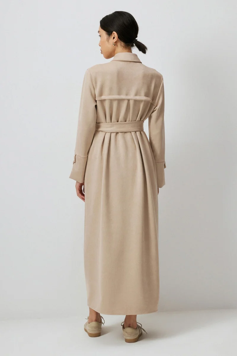توتشي Gold Buttoned Shirt Dress