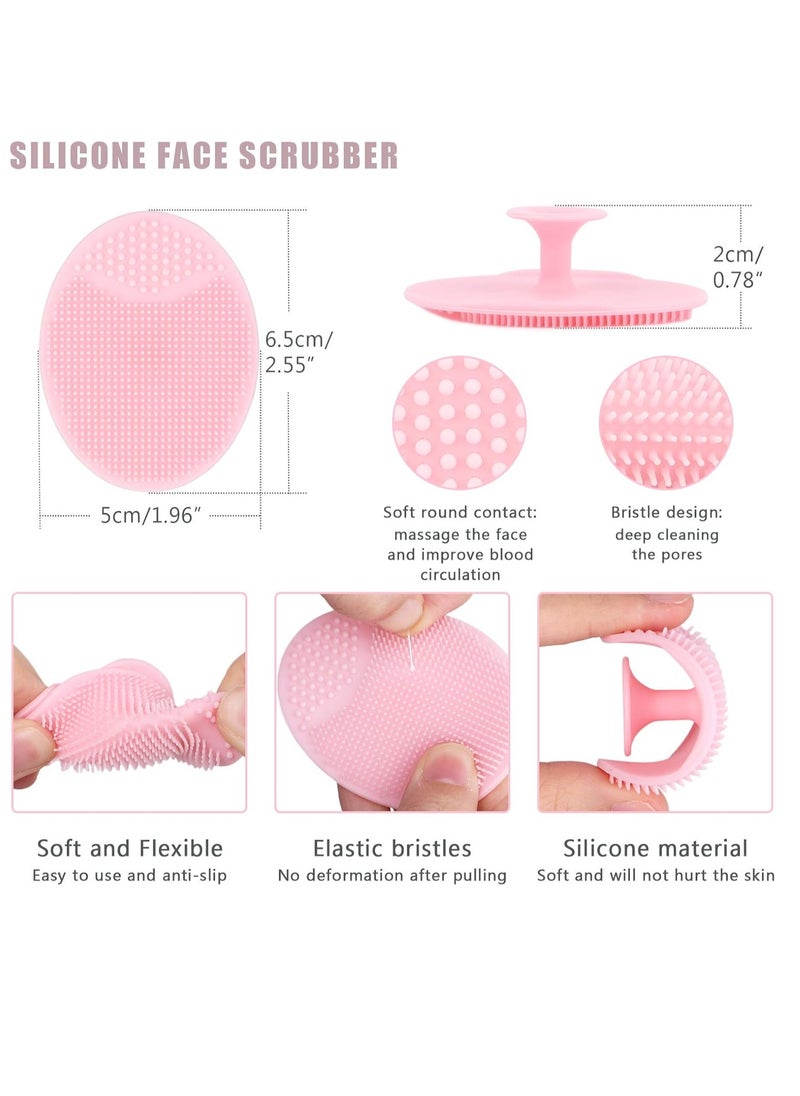 Yebeauty - Yebeauty Silicone Facial Cleansing Brush Set of 15, 5pcs Face Scrubber, 5pcs Nose Blackhead Remover and 5pcs Double-Sided Exfoliating Lip Brush Lip Exfoliator Tool for Skincare - Image 1
