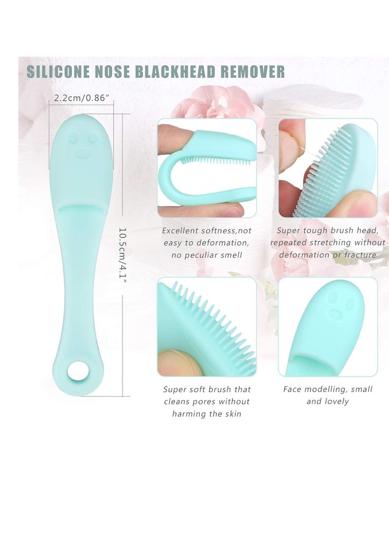 Yebeauty - Yebeauty Silicone Facial Cleansing Brush Set of 15, 5pcs Face Scrubber, 5pcs Nose Blackhead Remover and 5pcs Double-Sided Exfoliating Lip Brush Lip Exfoliator Tool for Skincare - Image 1