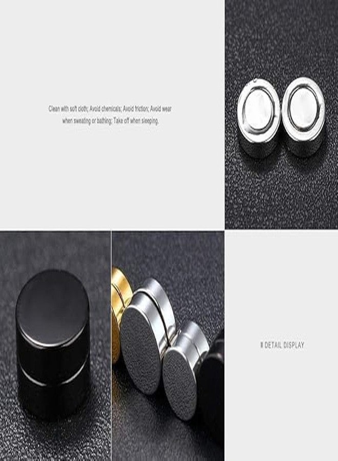 BEAUTIVIA Stainless Steel Stud Earrings for Men & Boys | Non-Piercing Magnetic Clip-On | Perfect for Valentine's, Anniversary, Birthday Gifts - Image 2