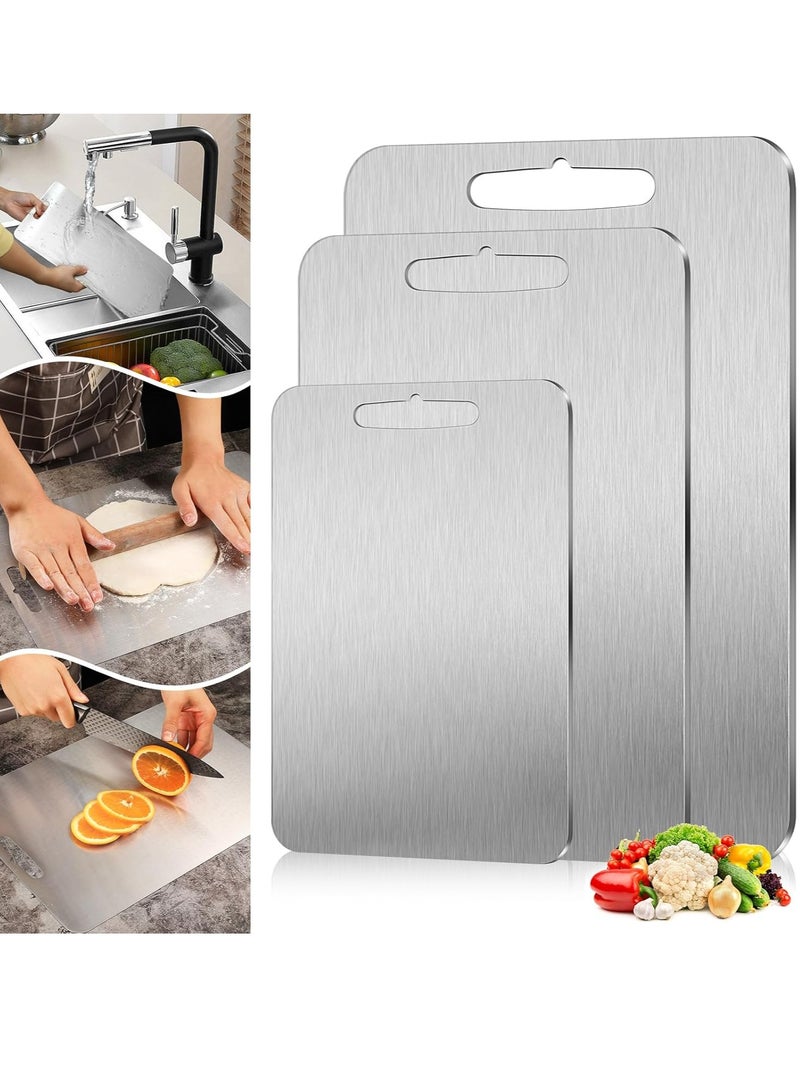 2MM Thick Cutting Board For Kitchen 304 Stainless Steel Cutting Board Double-Sided Food Grade Cutting Board Thickened 304 Stainless Steel Cutting Board For Various Cooking 1Pcs Multiple Specifications To Choose From - Image 1