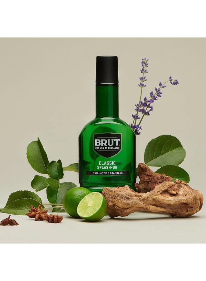 BRUT عطر سبلش أون الأصلي - كولون ذكوري جريء للرجال - عطر يدوم طويلاً مع نغمات خشبية حارة وزهرية وحمضية - 7 أونصات - Image 2