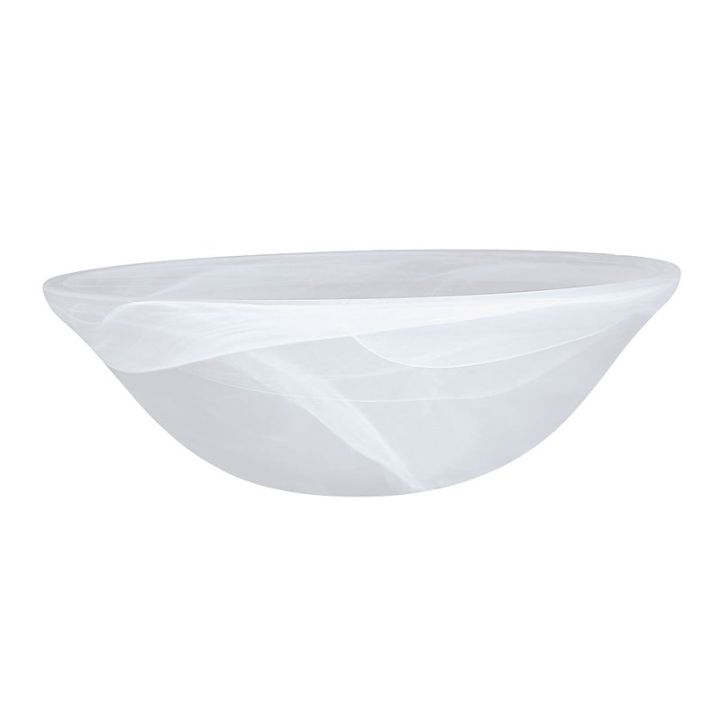 Aspen Creative 2314711A Replacement Alabaster Glass Shade for Medium Base Socket Torchiere Lamp Swag Lamp Pendant 1 Light Wall Sconce Island Fixture 1112 Diameter x 4 High 1 Pack