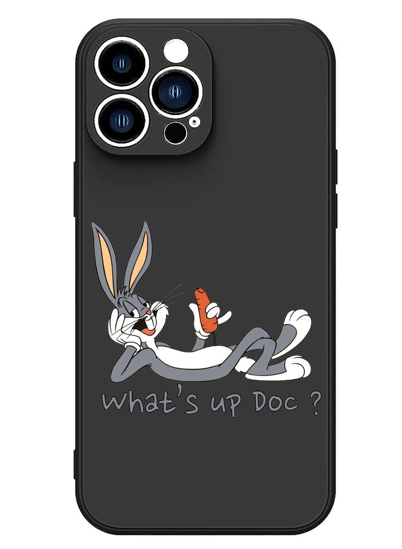 Theodor Protective Slim Fit Case Liquid Silicone Cover with Full Body Protection Anti-Scratch Shockproof Case For iPhone 13 Pro Black  - When life gives you lemons then make Lemonada - Image 1