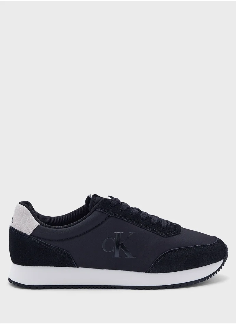 كالفن كلاين جينز Logo Detail Retro Low Top Lace Up Sneakers