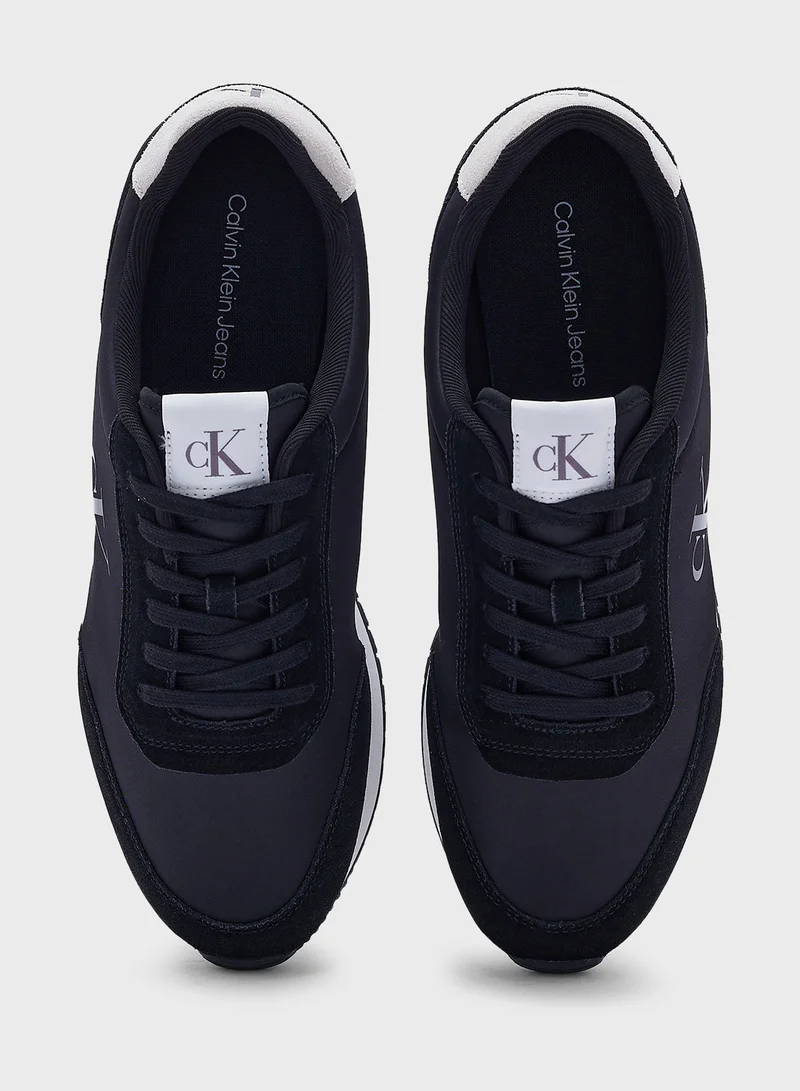 كالفن كلاين جينز Logo Detail Retro Low Top Lace Up Sneakers
