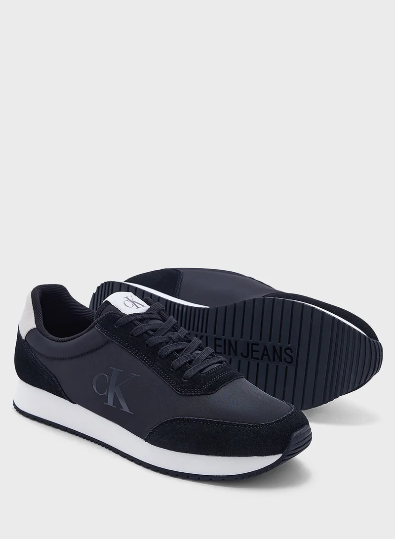 كالفن كلاين جينز Logo Detail Retro Low Top Lace Up Sneakers