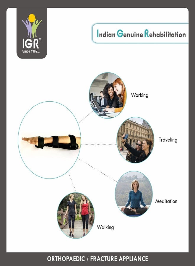 IGR جبيرة نصفية IGR COCK UP | متلازمة النفق الرسغي | تدلي الرسغ | جبيرة للنوم ليلاً ونهاراً | دعم للرسغ لتخفيف آلام التهاب الأوتار، والتهاب المفاصل، والكسور، والإصابات الرياضية | متوسط - Image 4