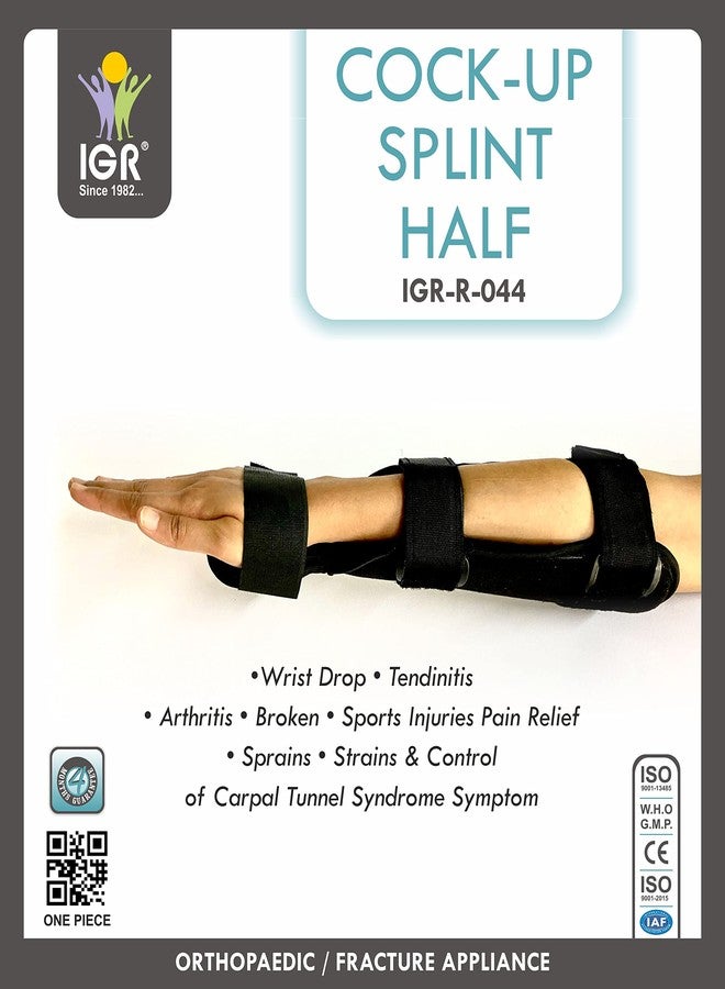 IGR جبيرة نصفية IGR COCK UP | متلازمة النفق الرسغي | تدلي الرسغ | جبيرة للنوم ليلاً ونهاراً | دعم للرسغ لتخفيف آلام التهاب الأوتار، والتهاب المفاصل، والكسور، والإصابات الرياضية | متوسط - Image 2