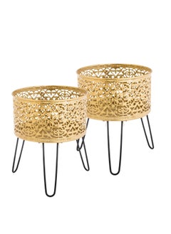 CASA ROSA 2-piece metal tree stand set with an elegant and modern design  - Image 4