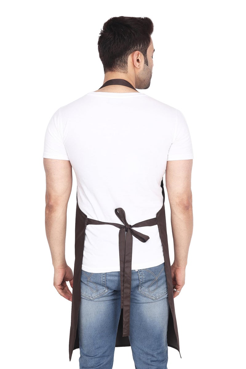 MAKSTILE Waterproof & Dustproof Apron For Dishwashing, Cooking, Dog Grooming, Gardening, Car Wash, Lab, Restaurant & Industrial Use | Unisex| Color-Coffee & Maroon | Pack Of 2 - Image 3