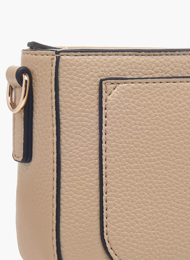 Celeste Women Textured Crossbody Bag with Detachable Chain Strap