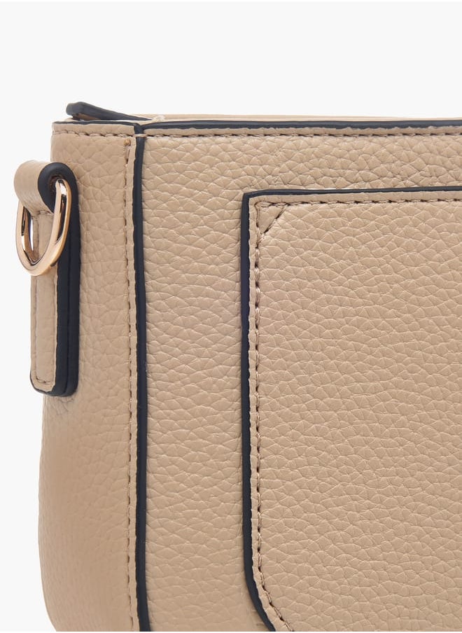 Celeste Women Textured Crossbody Bag with Detachable Chain Strap  - Image 5