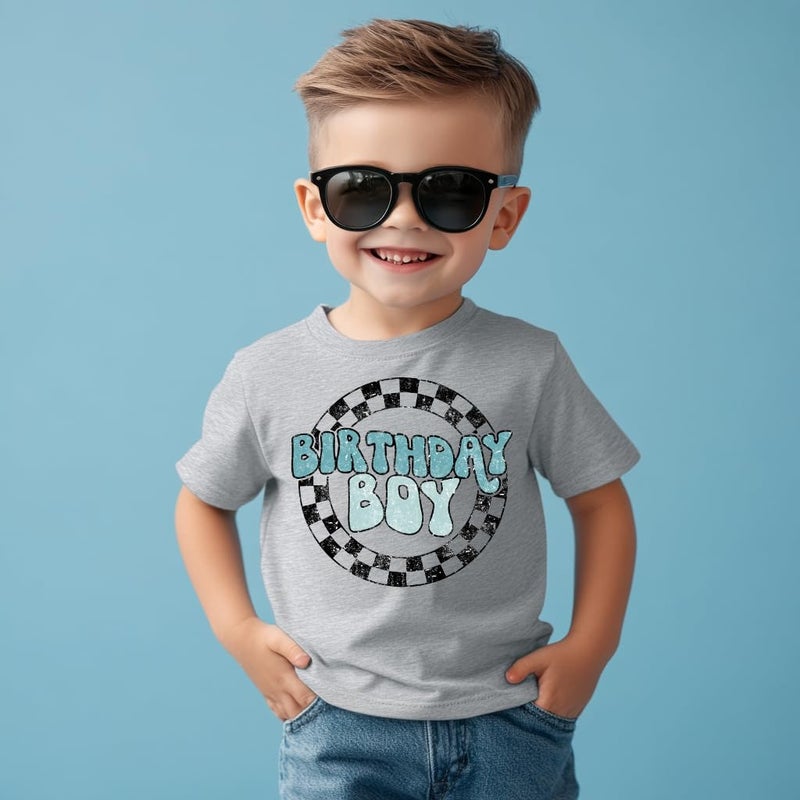 cheerilulu Birthday Boy Shirt, Toddler Boy Birthday T-Shirt, Grey, 2-3T, Short Sleeve, Regular Fit, Crew Collar, Crew Neck, All Seasons, Imported, 100% Cotton, Machine Wash, 1 Count - Image 3