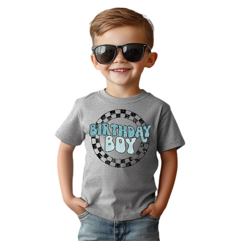 cheerilulu Birthday Boy Shirt, Toddler Boy Birthday T-Shirt, Grey, 2-3T, Short Sleeve, Regular Fit, Crew Collar, Crew Neck, All Seasons, Imported, 100% Cotton, Machine Wash, 1 Count - Image 5