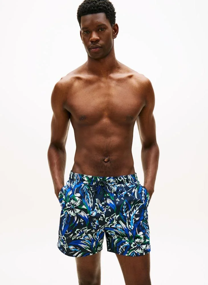 Print Mid Length Swim Shorts